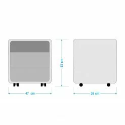 Loftscape Rollcontainer Cooks Hill - Matt Anthrazit / Matt Weiß -Buromobel Verkaufe 1000150738 190110 15124600010 GALLERYIMAGES P000000001000150738