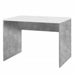 Mooved Schreibtisch Longfaye - Weiß / Beton Dekor - Breite: 106 cm