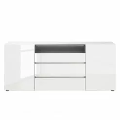 Loftscape Sideboard Mavie - Hochglanz Weiß / Schwarz -Buromobel Verkaufe 1000152588 200811 14164301837 DETAILS P000000001000152588