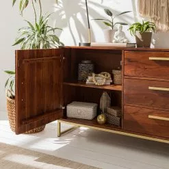 Jack & Alice Sideboard Loga - Akazie massiv / Eisen - Akazie Braun 31 Jack & Alice Sideboard Loga - Akazie massiv / Eisen - Akazie Braun -Buromobel Verkaufe 1000153425 190925 06220300015 DETAILS P000000001000153425