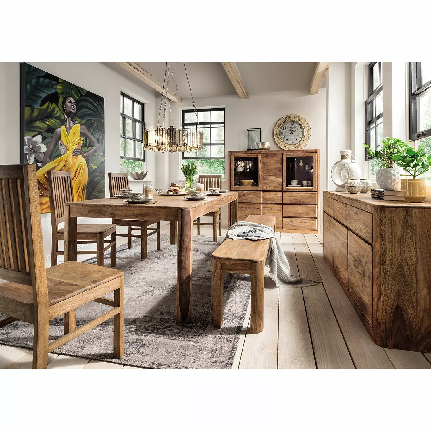 Naturoo Sideboard Gaspar - Sheesham massiv 4 Naturoo Sideboard Gaspar - Sheesham massiv – Bild 2