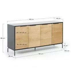 Norrwood Sideboard Ceduna - Eiche / Matt Schwarz -Buromobel Verkaufe 1000166592 190319 10113400070 GALLERYIMAGES P000000001000166592