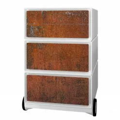 EasyOffice by Paperflow Rollcontainer easyBox Industrial I - Kunststoff - Weiß