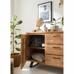 Ars Natura Sideboard Vardo - Akazie massiv / Metall - Akazie / Schwarz -Buromobel Verkaufe 1000166791 191030 08503100006 MOOD DETAILS P000000001000166791 mood