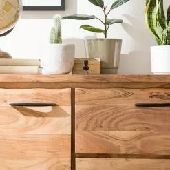 Ars Natura Sideboard Vardo - Akazie massiv / Metall - Akazie / Schwarz -Buromobel Verkaufe 1000166791 191030 08503100008 DETAILS P000000001000166791