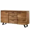 Ars Natura Sideboard Vardo - Akazie massiv / Metall - Akazie / Schwarz