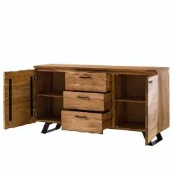 Ars Natura Sideboard Vardo - Akazie massiv / Metall - Akazie / Schwarz -Buromobel Verkaufe 1000166791 200124 09383000010 DETAILS P000000001000166791