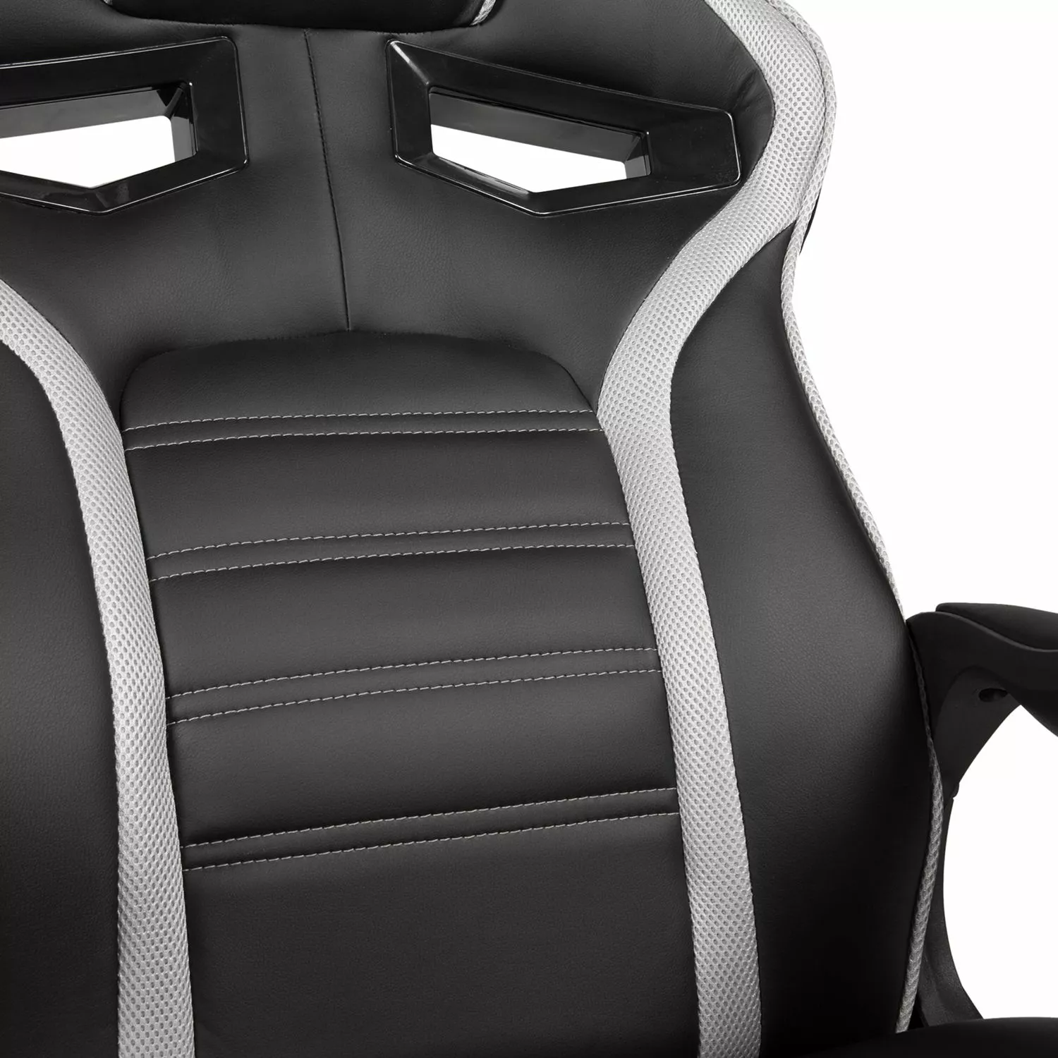 Duo Collection Gaming Chair Splash - Kunstleder / Kunststoff - Schwarz / Hellgrau 4 Duo Collection Gaming Chair Splash - Kunstleder / Kunststoff - Schwarz / Hellgrau – Bild 2