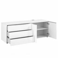 Maja Möbel Sideboard eDJUST I - Hochglanz Weiß / Weiß -Buromobel Verkaufe 1000170536 190423 11481900057 GALLERYIMAGES P000000001000170536