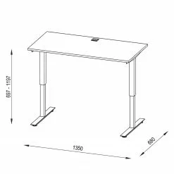 Maja Möbel Schreibtisch eDJUST I - Eiche Sonoma Dekor / Platingrau -Buromobel Verkaufe 1000170539 190423 11482000084 GALLERYIMAGES P000000001000170539