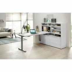 Maja Möbel Schreibtisch eDJUST III - Weiß / Platingrau -Buromobel Verkaufe 1000170542 190513 15362500011 MOOD GALLERYIMAGES P000000001000170542 mood
