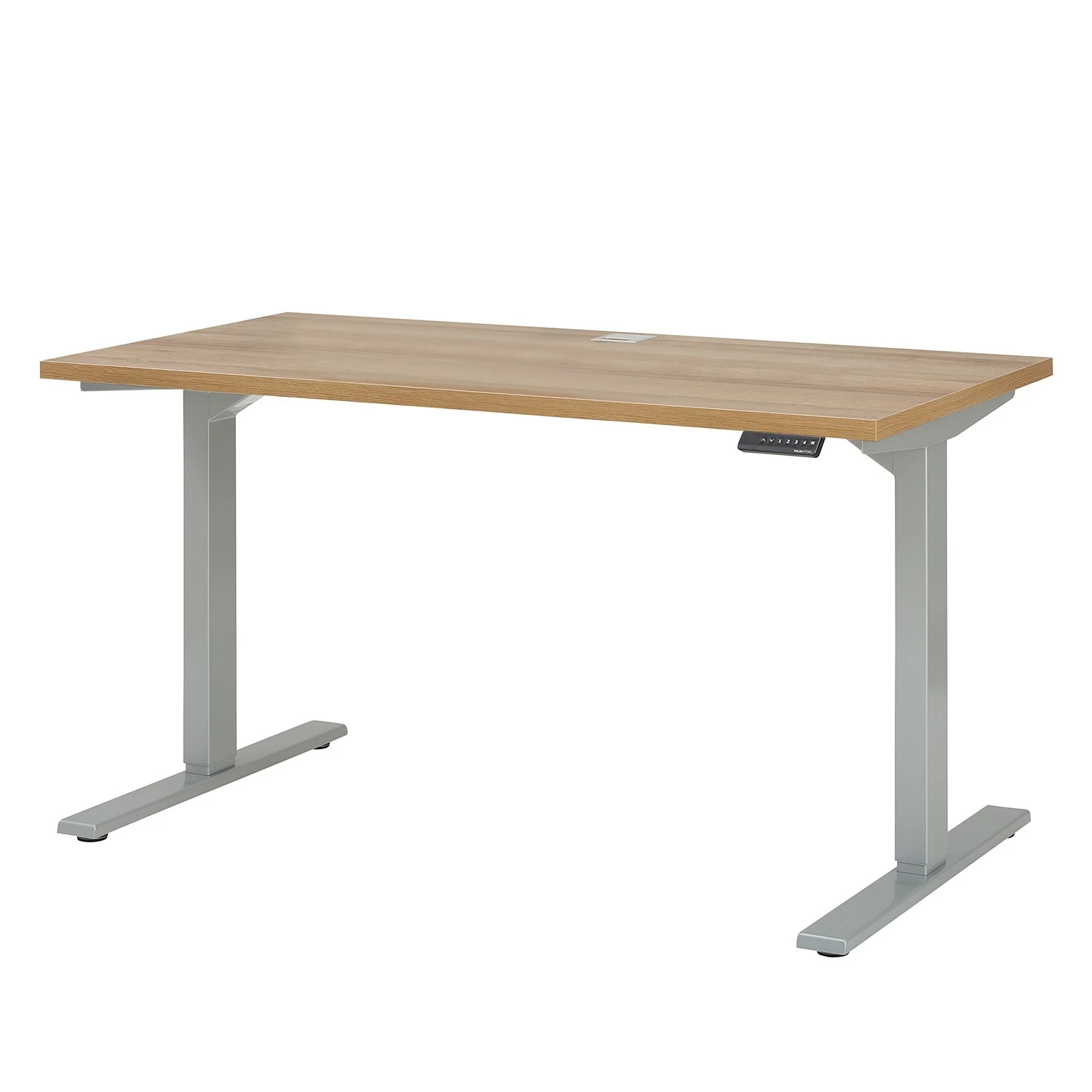 Maja Möbel Schreibtisch eDJUST I - Eiche Riviera Dekor / Platingrau 3 Maja Möbel Schreibtisch eDJUST I - Eiche Riviera Dekor / Platingrau