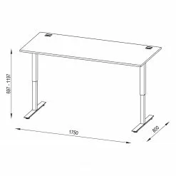 Maja Möbel Schreibtisch eDJUST II - Eiche Riviera Dekor / Platingrau -Buromobel Verkaufe 1000170563 190423 11483100230 GALLERYIMAGES P000000001000170563