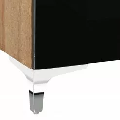 Maja Möbel Sideboard Shino I - Glas Schwarz / Eiche Riviera Dekor -Buromobel Verkaufe 1000170603 190418 12393200040 GALLERYIMAGES P000000001000170603