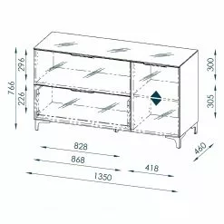 Maja Möbel Sideboard Shino I - Glas Weiß / Weiß -Buromobel Verkaufe 1000170617 190418 12393700105 GALLERYIMAGES P000000001000170617