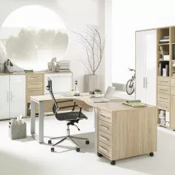 Maja Möbel Eckschreibtisch Marrara - Eiche Sonoma Dekor - Ecke davorstehend links -Buromobel Verkaufe 1000172787 190510 08430500062 MOOD GALLERYIMAGES P000000001000172787 mood