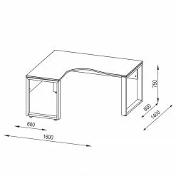 Maja Möbel Eckschreibtisch Marrara - Eiche Sonoma Dekor - Ecke davorstehend links -Buromobel Verkaufe 1000172787 190510 08430500063 GALLERYIMAGES P000000001000172787