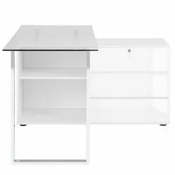 Maja Möbel Schreibtisch Hjerm - Hochglanz Weiß / Matt Weiß -Buromobel Verkaufe 1000172792 190510 08430500067 GALLERYIMAGES P000000001000172792