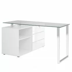 Maja Möbel Schreibtisch Hjerm - Hochglanz Weiß / Matt Weiß -Buromobel Verkaufe 1000172792 190510 08430500068 GALLERYIMAGES P000000001000172792