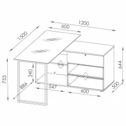 Maja Möbel Schreibtisch Hjerm - Hochglanz Weiß / Matt Weiß -Buromobel Verkaufe 1000172792 190510 08430500072 GALLERYIMAGES P000000001000172792