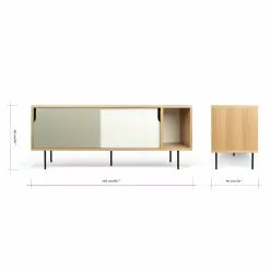 Temahome Sideboard Noa II - Weiß / Steingrau - Eiche -Buromobel Verkaufe 1000172913 190426 18200500131 GALLERYIMAGES P000000001000172913