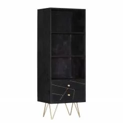 Jack & Alice Regal Towa - Akazie massiv / Metall - Schwarz / Gold