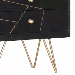 Jack & Alice Regal Towa - Akazie massiv / Metall - Schwarz / Gold -Buromobel Verkaufe 1000172964 190503 07493700073 GALLERYIMAGES P000000001000172964