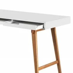 Mørteens Schreibtisch Allerup - Buche teilmassiv - Weiß / Buche -Buromobel Verkaufe 1000175287 190523 15381700004 GALLERYIMAGES P000000001000175287