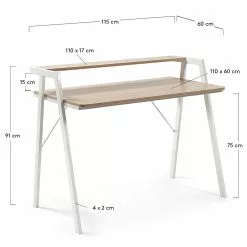 Norrwood Schreibtisch Heusy - Eiche Dekor / Weiß -Buromobel Verkaufe 1000176580 190612 11443800014 GALLERYIMAGES P000000001000176580
