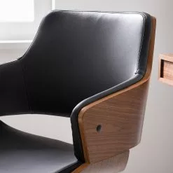 Studio Copenhagen Bürodrehstuhl Elzito - Kunstleder / Stahl - Schwarz / Chrom -Buromobel Verkaufe 1000176721 190614 12071600104 GALLERYIMAGES P000000001000176721