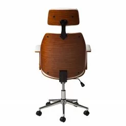 Fredriks Bürodrehstuhl Viiki - Kunstleder / Stahl - Weiß / Walnuss -Buromobel Verkaufe 1000176727 201022 13191400030 DETAILS P000000001000176727 1