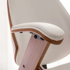 Fredriks Bürodrehstuhl Viiki - Kunstleder / Stahl - Weiß / Walnuss -Buromobel Verkaufe 1000176727 210212 13382900011 DETAILS P000000001000176727 1