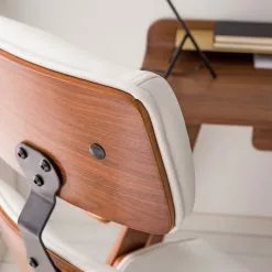 Fredriks Bürodrehstuhl Viiki - Kunstleder / Stahl - Weiß / Walnuss -Buromobel Verkaufe 1000176727 210212 13382900012 DETAILS P000000001000176727 1