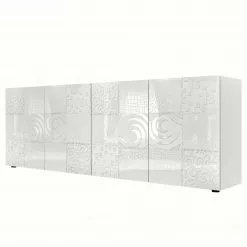 LC Spa Sideboard Miro - Hochglanz Weiß - Breite: 241 cm