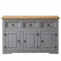 Maison Belfort Sideboard Finca Rustica - Kiefer massiv - Kiefer Grau -Buromobel Verkaufe 1000178029 200417 12535800002 DETAILS P000000001000178029