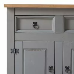 Maison Belfort Sideboard Finca Rustica - Kiefer massiv - Kiefer Grau -Buromobel Verkaufe 1000178029 200417 12540400010 DETAILS P000000001000178029