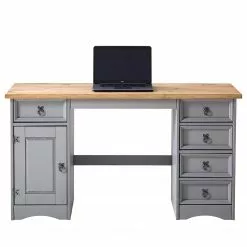 Maison Belfort Schreibtisch Finca Rustica I - Kiefer massiv - Kiefer Grau -Buromobel Verkaufe 1000178057 200422 06411800039 DETAILS P000000001000178057