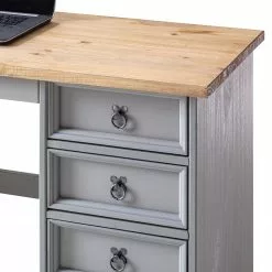 Maison Belfort Schreibtisch Finca Rustica I - Kiefer massiv - Kiefer Grau -Buromobel Verkaufe 1000178057 200422 06412300045 DETAILS P000000001000178057