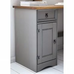 Maison Belfort Schreibtisch Finca Rustica I - Kiefer massiv - Kiefer Grau -Buromobel Verkaufe 1000178057 200507 14282300008 DETAILS P000000001000178057