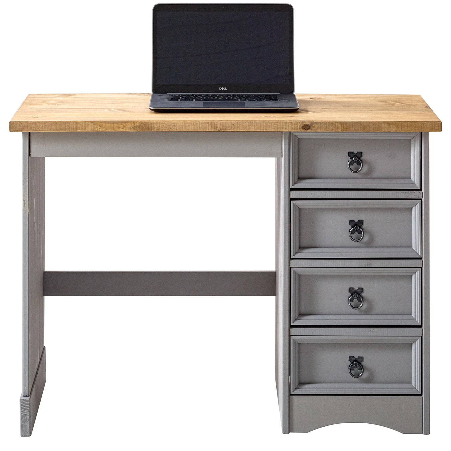 Maison Belfort Schreibtisch Finca Rustica II - Kiefer massiv - Kiefer Grau 8 Maison Belfort Schreibtisch Finca Rustica II - Kiefer massiv - Kiefer Grau – Bild 6