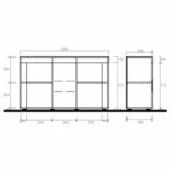 LC Spa Sideboard Easy II - Hochglanz Weiß -Buromobel Verkaufe 1000178266 190807 07483700011 SKETCH DETAILS P000000001000178266 sketch