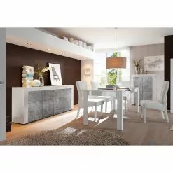 LC Spa Sideboard Easy III - Hochglanz Weiß / Beton Dekor -Buromobel Verkaufe 1000178268 201029 08542200594 MOOD DETAILS P000000001000178268 mood