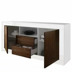 LC Spa Sideboard Urbino I - Nussbaum Dekor / Weiß -Buromobel Verkaufe 1000178439 201029 08555800613 DETAILS P000000001000178439