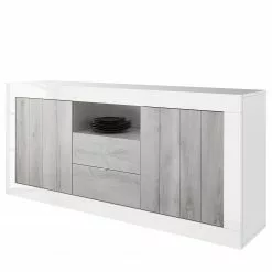 LC Spa Sideboard Urbino I - Hellgrau / Weiß