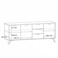 LC Spa Sideboard Palma III - Pero Dekor -Buromobel Verkaufe 1000178604 190703 13284700021 SKETCH GALLERYIMAGES P000000001000178604 sketch