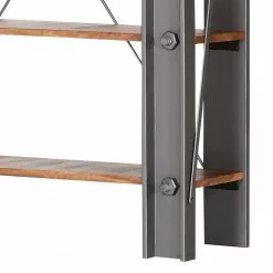 Red Living Regal Linx - Mango massiv - Mango / Stahl Dekor - Breite: 150 cm -Buromobel Verkaufe 1000180835 190705 10234000019 DETAILS P000000001000180835