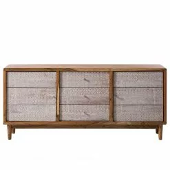 Ars manufacti Sideboard Buuda - Akazie massiv - Ecru / Akazie -Buromobel Verkaufe 1000182064 200225 06193600029 DETAILS P000000001000182064