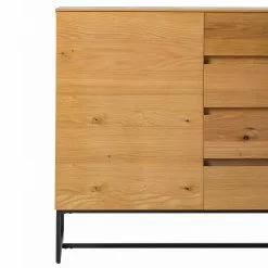 Ars Natura Sideboard Nozza II - Echtholzfurnier - Eiche / Schwarz -Buromobel Verkaufe 1000182814 200214 14501800005 DETAILS P000000001000182814