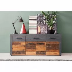Trendteam Sideboard Indy - Altholz Pinie Dekor / Vintage Grau -Buromobel Verkaufe 1000185525 190905 12593600106 MOOD DETAILS P000000001000185525 mood