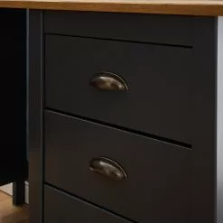 Maison Belfort Schreibtisch Rivery - Kiefer massiv - Anthrazit -Buromobel Verkaufe 1000187583 200312 14522800039 DETAILS P000000001000187583